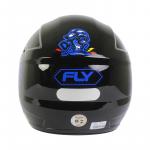 Capacete Fly F9 DJ SKULL Preto Com Azul