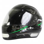 Capacete Fly F9 CITY Preto Com Verde