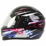 Capacete Fly F9 Rainbow Preto Com Azul