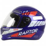 Capacete Fly F9 Raptor Azul Com Vermelho