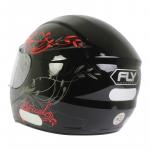 Capacete Fly F9 LYRICAL Preto Com Vermelho