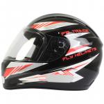 Capacete Fly F9 TRACE Preto Com Vermelho