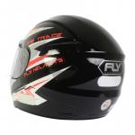 Capacete Fly F9 TRACE Preto Com Vermelho