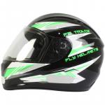 Capacete Fly F9 TRACE Preto Com Verde