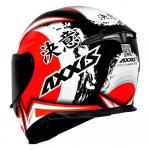 Capacete Axxis EAGLE JAPAN Preto Vermelho e Branco