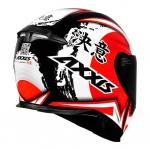 Capacete Axxis EAGLE JAPAN Preto Vermelho e Branco