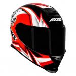 Capacete Axxis EAGLE JAPAN Preto Vermelho e Branco