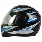 Capacete Fly F9 TRACE Preto Com Azul