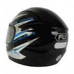 Capacete Fly F9 TRACE Preto Com Azul