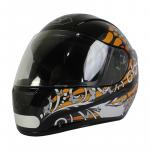 Capacete Fly F9 BUTTERFLY Preto Com Laranja