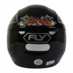 Capacete Fly F9 BUTTERFLY Preto Com Laranja