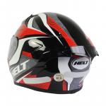 Capacete Helt AERO Preto Com Vermelho e Cinza