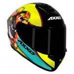 Capacete Axxis Draken BOMB Preto Com Amarelo