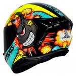 Capacete Axxis Draken BOMB Preto Com Amarelo