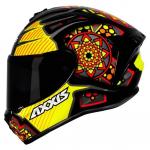 Capacete Axxis Draken MYSTIC Preto Com Amarelo