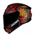 Capacete Axxis Draken MYSTIC Preto Com Vermelho