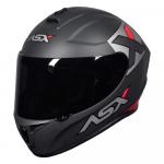 Capacete ASX Draken CONCEPT Cinza com Vermelho