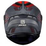 Capacete Axxis Draken COUGAR Cinza com Vermelho