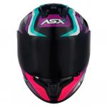 Capacete Axxis Draken COUGAR Preto Rosa Tiffany