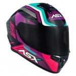 Capacete Axxis Draken COUGAR Preto Rosa Tiffany