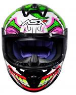 Capacete ASX DRAKEN JOKER Preto Verde Roxo