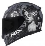 Capacete ASX EAGLE CATRINA Cinza Com Preto