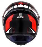 Capacete ASX EAGLE RACING DIAGON Preto Com Vermelho