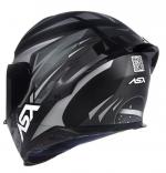 Capacete ASX EAGLE RACING PATRIOT Preto Com Grafite