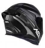 Capacete ASX EAGLE RACING PATRIOT Preto Com Grafite