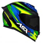 Capacete ASX EAGLE RACING PATRIOT Preto Com Verde