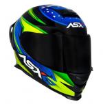 Capacete ASX EAGLE RACING PATRIOT Preto Com Verde