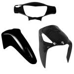 Kit Frontal Paralama Bico Farol BIZ 125 +2006 A 2010 Preto