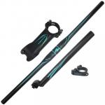 Kit 4 Peças Guidão Mesa Canote Venzo Preto Aqua