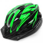 Capacete Ciclista High One Viseira Pisca Preto Verde Tam G