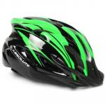 Capacete Ciclista High One Viseira Pisca Preto Verde Tam G