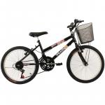 Bicicleta Feminina Aro 20 Mountain Bike - Cor Preto