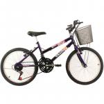 Bicicleta Feminina Aro 20 Mountain Bike - Cor Roxa