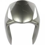 Bico Frontal  Biz 125 KS ES 2008 A 2009 Prata Metalico