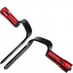 Par de Slider Alumínio Snake Viper Ybr 125 K E Ed 2000/2008 - Factor 125 K E Ed 2009/15 - Vermelho