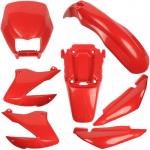 Kit Carenagem Nxr 125 150 Bros 2003 A 2008 Vermelho