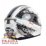 Capacete Helt Strada - Branco Grafite