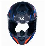 Capacete Bieffe B-12 Thunder - Chumbo Fosco Com Azul