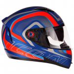 Capacete Peels ICON Silverstone Azul Fosco Com Vermelho