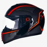 Capacete Peels ICON Carbon PRO Preto Com Vermelho