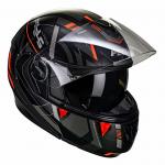 Capacete Peels U-RB2 DYNAMIC Preto Fosco com Vermelho