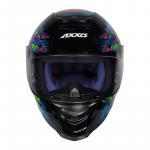 Capacete Axxis EAGLE Skull Preto Com Azul