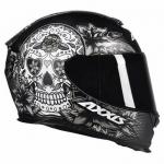 Capacete Axxis EAGLE Skull Preto Com Cinza