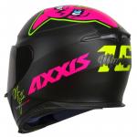 Capacete Axxis MG 16 CELEB MARIANY Preto Com Rosa