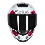Capacete Axxis EAGLE FLOWERS Branco Com Rosa