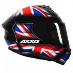 Capacete Axxis Draken UK Preto Vermelho Com Azul